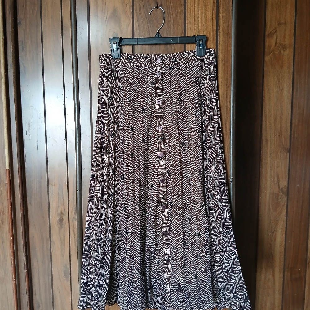 París Artelier & Other Stories Brown Patterned Women's Skirt  Size 6 - Picture 5 of 7